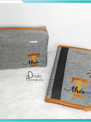 Kit porta documentos + necessaire big luxo