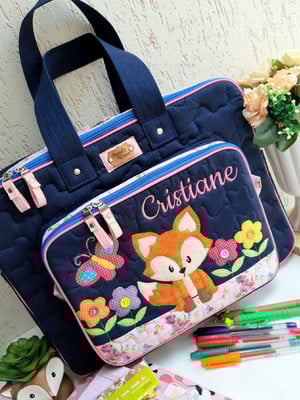 Bolsa bolsa 3 divisões raposinha