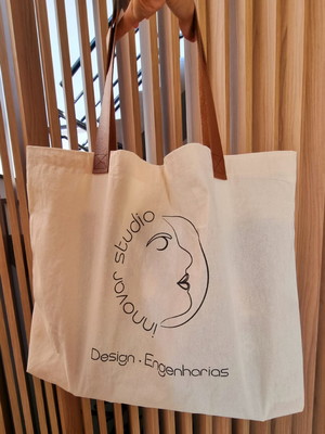 Ecobag com alça de courino 35x40x10