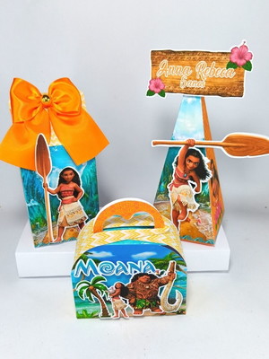 Kit de caixinhas personalizadas moana (20 itens)