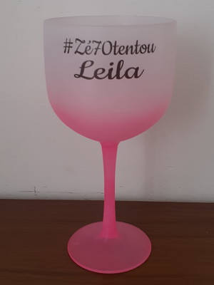 Taça de gim acrílica personalizadas degrade colorida 1 unid