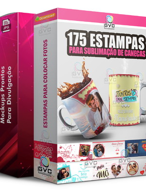 Artes canecas dia dos namorados com visor de foto + mockups