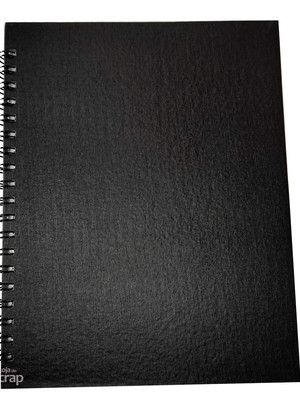 Caderno executivo pautado 21x27cm preto escovado