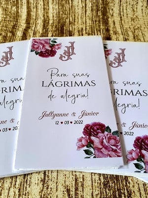 Lágrimas de alegria personalizadas lenços de papel