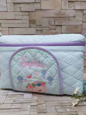 Necessaire porta lenço umedecido e fraldas