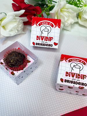Caixa para brigadeiro flork dia dos namorados