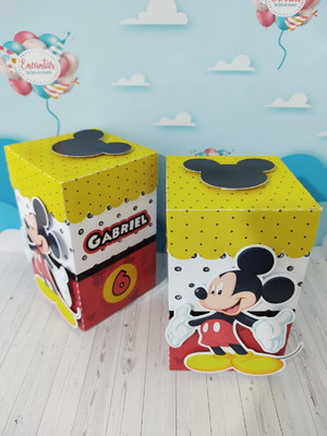 Retangular com tampa 3d - mickey