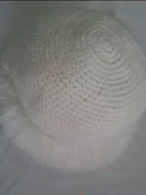 Gorro de crochê em lã