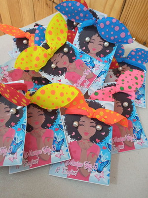 Card com brinco pérola e xuxinha personalizado