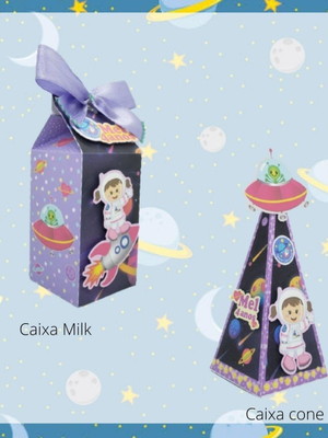 Kit 70 lembrancinhas personalizadas - astronauta menina