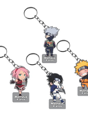 Chaveiro de lembrança infantil kit naruto