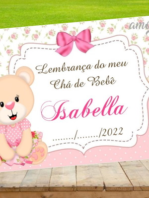 100 tag chá de bebê menina