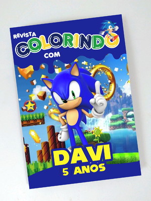 Livrinho para colorir 10x14,5 - sonic