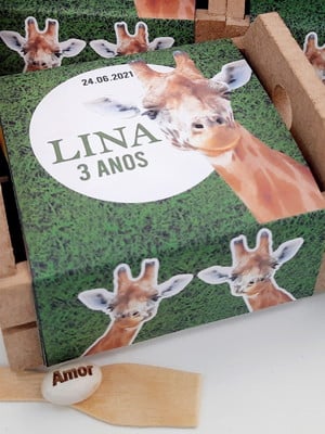 Kit cultivo cinta personalizada e semente gravada - safári
