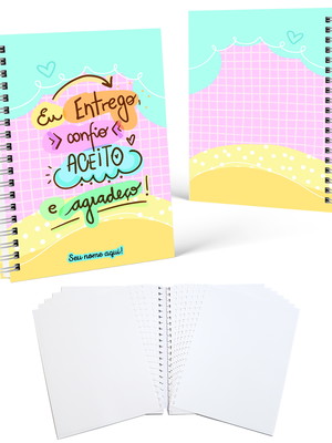 Caderno desenho 90g a4 folhas removíveis sketchbook com nome