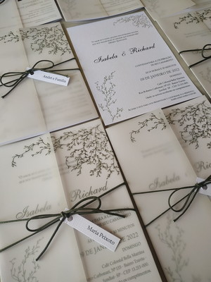 Convite de casamento vegetal