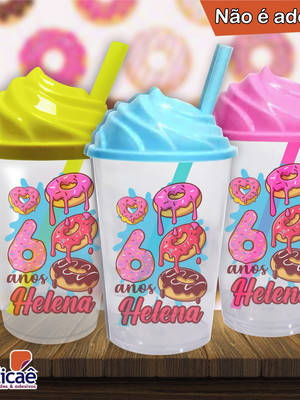Copo chantilly personalizado donuts - 500 ml