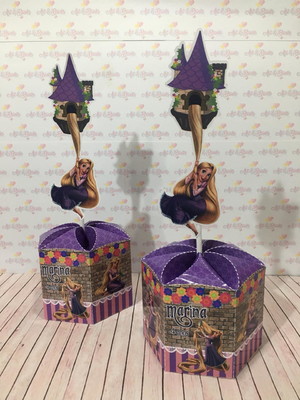 Centro de mesa rapunzel enrolados