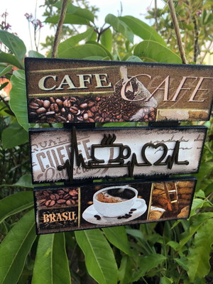 Placa decorativa - café