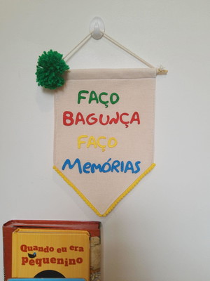 Flâmula personalizada em tecido e feltro