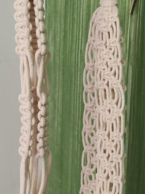 Pendentes para plantas em macrame