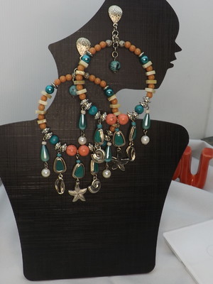 Brincos argolas grandes aros -abs esmaltada,estrelas