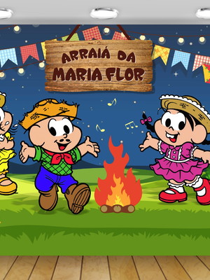 Painel festa junina monica 2x2m