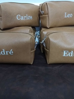 Necessaire em couro cacau