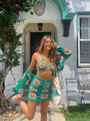 Conjunto de crochê feminino