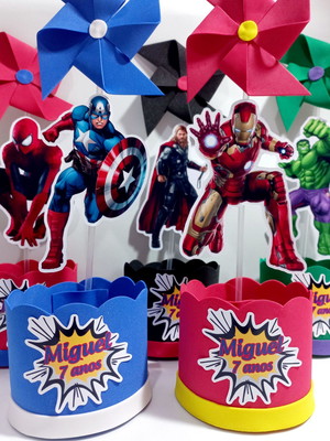 Centro de mesa os vingadores