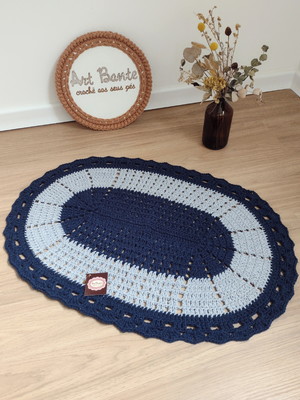 Tapete oval barbante