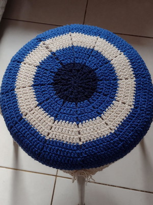 Capa para banqueta de crochê