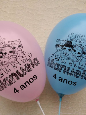 Bexiga personalizada tema lol surprise