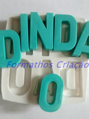 Molde forma de silicone de dinda e dindo