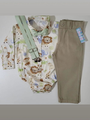 Roupa safari para gêmeos