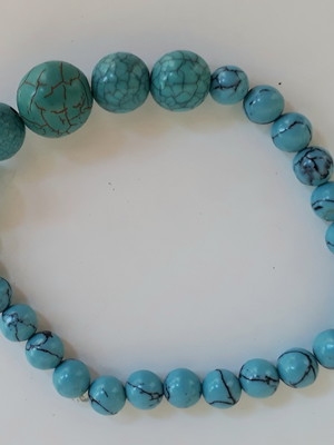 Pulseira pedra natural turquesa