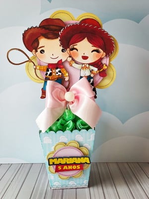 Cachepô com topper toy story