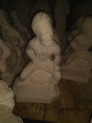Preto velho curador imagem pai curador escultura gesso cru
