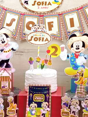 Kit festa junina turma do mickey e minnie