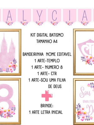 Kit poster batismo sud (digital) com brinde