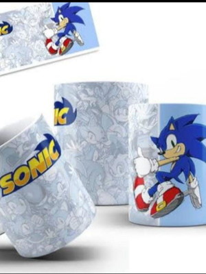 Caneca sonic personalizada
