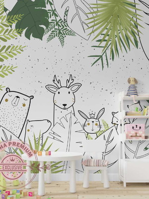 Papel de parede safari floresta infantil