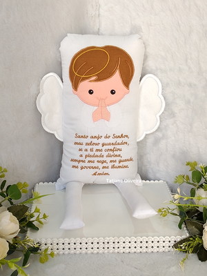 Naninha anjo com oração do santo anjo