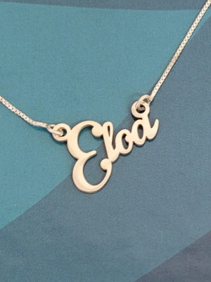 Colar com nome eloa prata 925 nome c até 8 letras corr 45cm