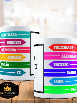 Caneca personalizada de porcelana aniversário 325ml