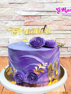 Topo de bolo com flores