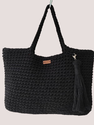 Bolsa de crochê/bolsa sacola/bolsa de barbante/bolsa de prai