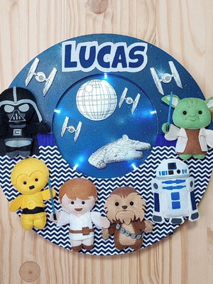 Enfeite do luke skywalker com led