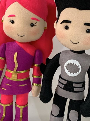 Shark boy e lava girl feltro artesanal
