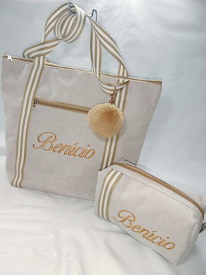 Kit bolsa maternidade passeio bege